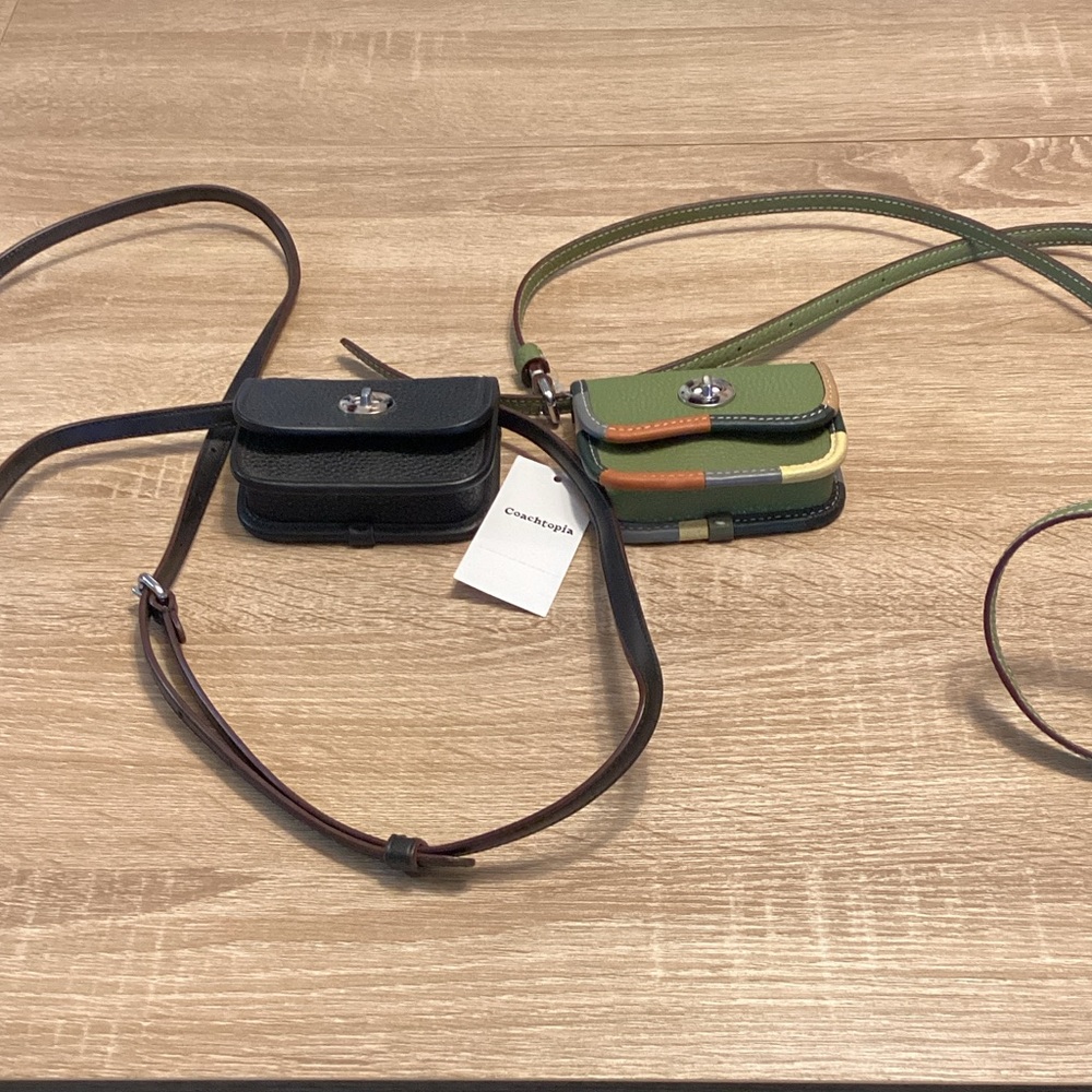 Coach Black and Green Belt Bags